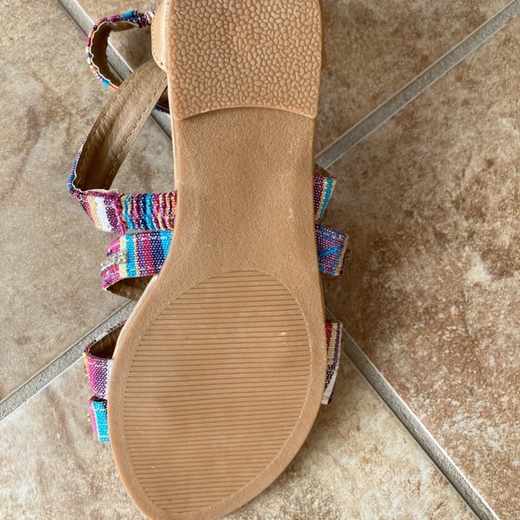 Coulour Plaid Rhinestone Misk Sandals Girls Sz 12 - Picture 6 of 6